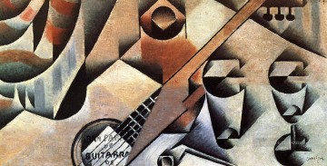 フアン・グリス Painting - ギターとメガネ バンジョーとメガネ 1912年 フアン・グリス